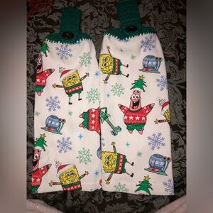 SpongeBob SquarePants Christmas Hanging Towel Set